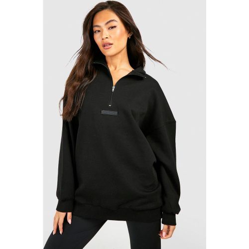 Sweat Oversize Zippé À Logo - S - boohoo - Modalova