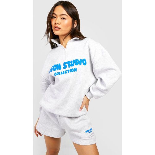 Sweat Oversize À Col Zippé - S - boohoo - Modalova