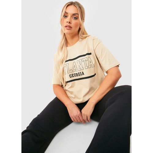 Grande Taille - T-Shirt Oversize À Slogan Atlanta - boohoo - Modalova