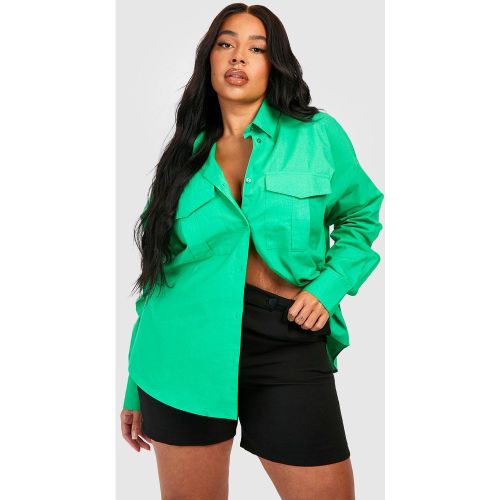 Grande Taille - Chemise Utilitaire Oversize - 56 - boohoo - Modalova