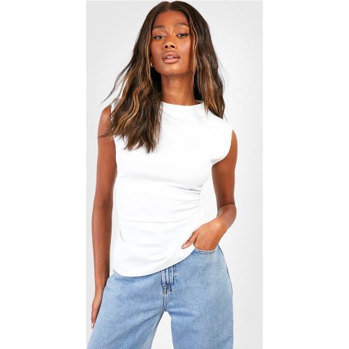 Blouse Froncée En Crêpe - 38 - boohoo - Modalova