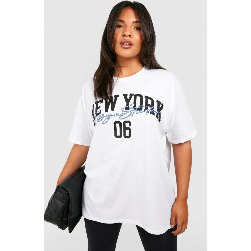 Grande Taille - T-Shirt Oversize À Slogan New York - 44 - boohoo - Modalova