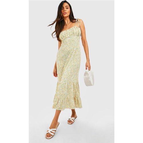 Robe Longue Fleurie À Armatures - 36 - boohoo - Modalova