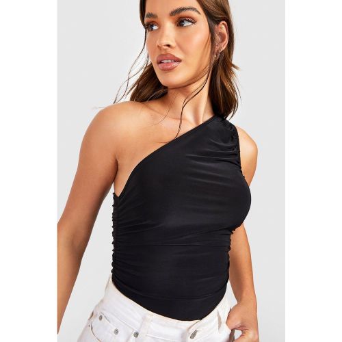 Top Asymétrique Soyeux - 44 - boohoo - Modalova