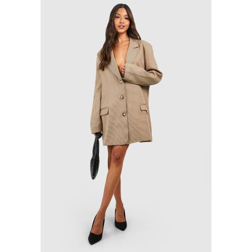 Robe Blazer Oversize Droite À Carreaux - 36 - boohoo - Modalova