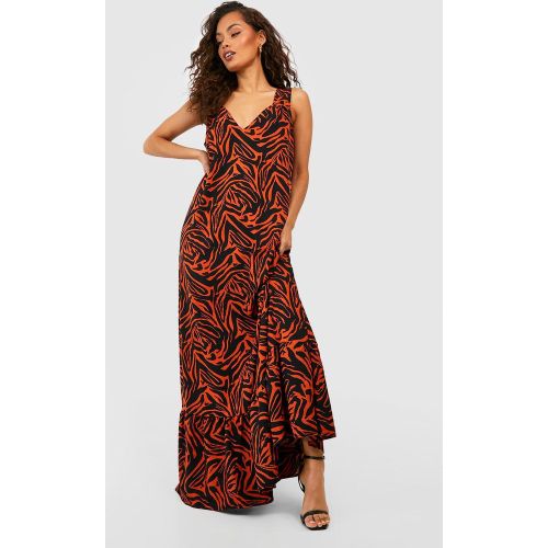 Robe Trapèze Longue Zébrée - 46 - boohoo - Modalova