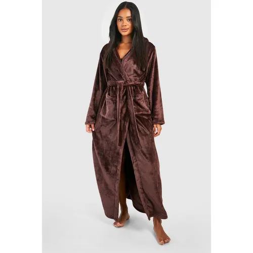 Robe De Chambre Longue En Polaire - 36 - boohoo - Modalova