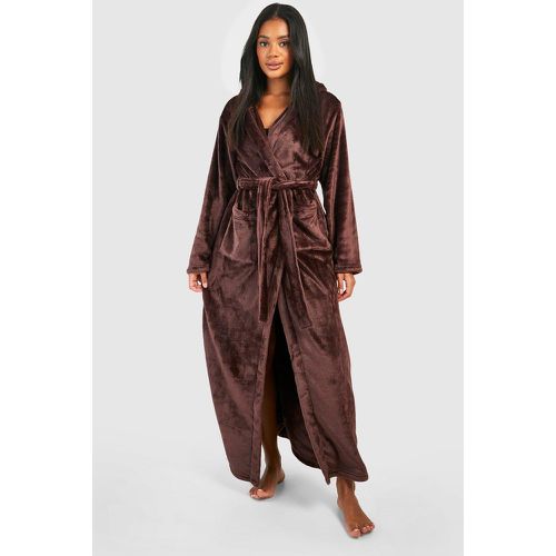 Robe De Chambre Longue En Polaire - 38 - boohoo - Modalova