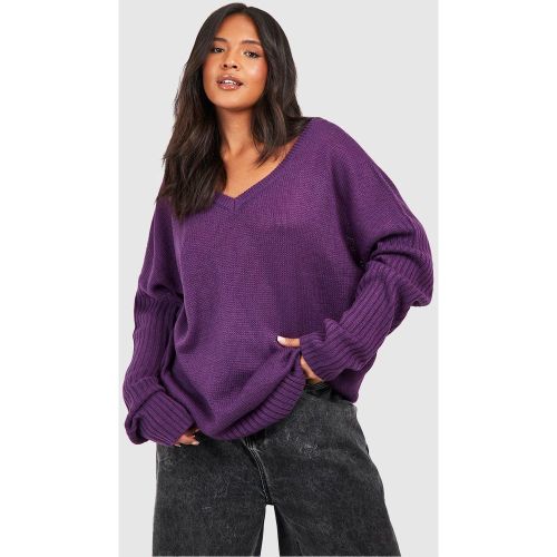 Grande Taille - Pull Oversize À Col Et Dos En V - 44 - boohoo - Modalova