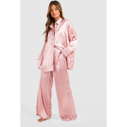 Pyjama Oversize À Rayures - 34 - boohoo - Modalova