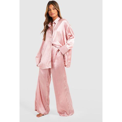 Pyjama Oversize À Rayures - boohoo - Modalova