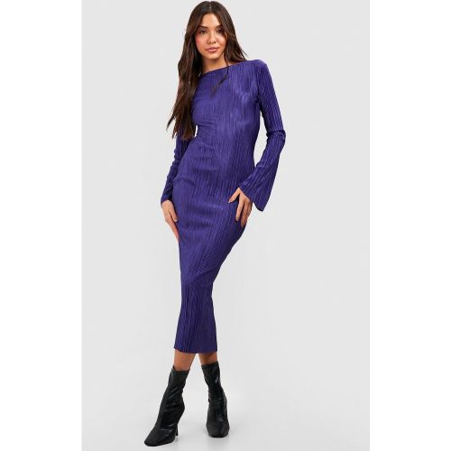 Robe Mi-Longue Plissée À Manches Évasées - 36 - boohoo - Modalova