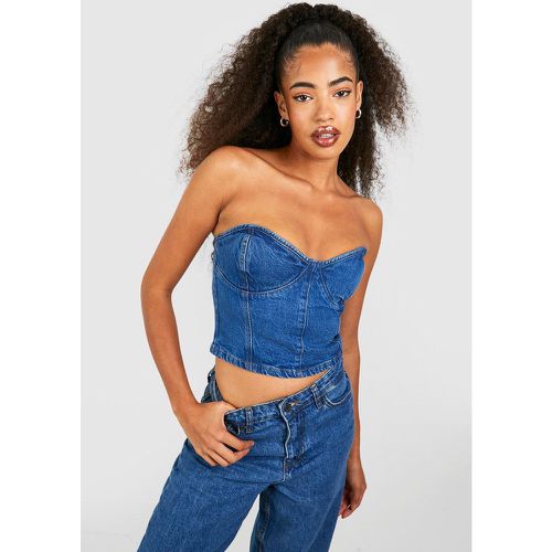 Corset Court En Jean - boohoo - Modalova