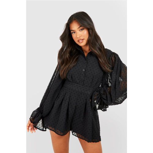 Petite" - Combishort Ample À Manches Volumineuses - 34 - boohoo - Modalova