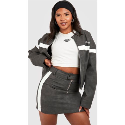Grande Taille - Mini-Jupe Effet Vintage - 56 - boohoo - Modalova