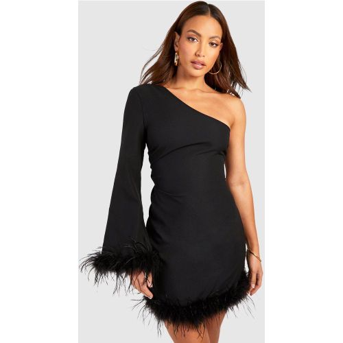 Tall" - Robe Mi-Longue À Plumes - 34 - boohoo - Modalova