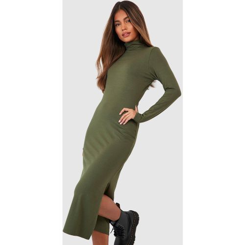 Robe Mi-Longue En Jersey À Col Roulé - 38 - boohoo - Modalova