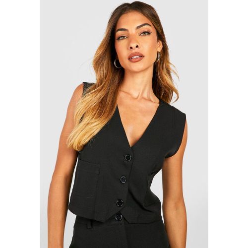 Gilet Sans Manches Boutonné Sur Le Devant - 40 - boohoo - Modalova