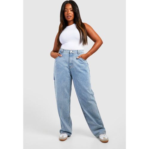 Grande Taille - Jean Baggy Fendu - 50 - boohoo - Modalova