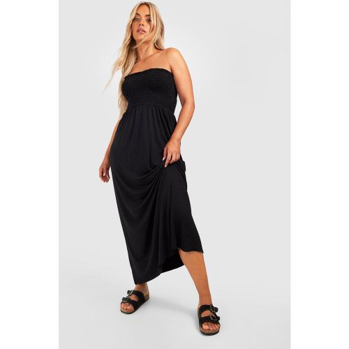 Grande Taille - Robe Longue Bustier Froncée - 44 - boohoo - Modalova