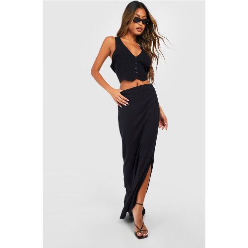 Jupe Longue En Lin - 38 - boohoo - Modalova