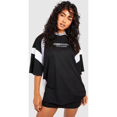 T-Shirt Oversize Color Block À Slogan - L - boohoo - Modalova