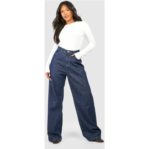 Grande Taille - Jean Large Taille Haute - 44 - boohoo - Modalova