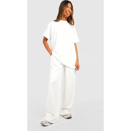 Jogging Droit Extra Doux - Blanc Écru - L, Blanc Écru - boohoo - Modalova