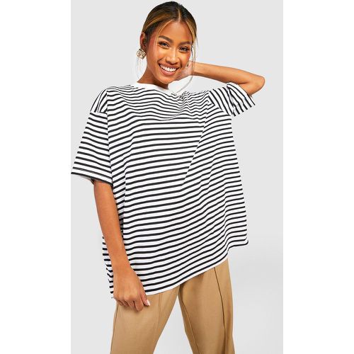 T-Shirt Oversize Basique À Rayures - 36 - boohoo - Modalova