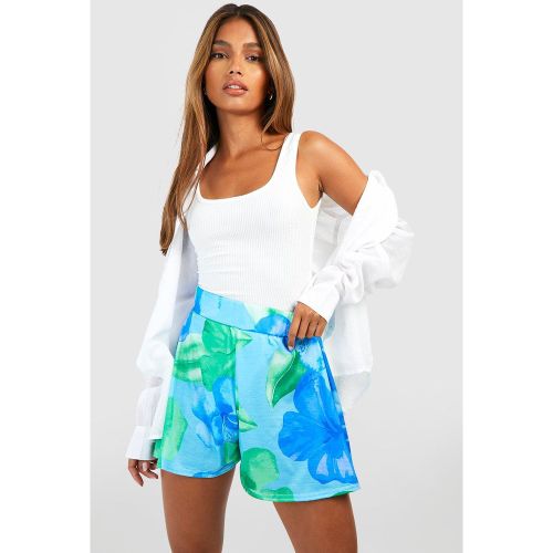 Short Large Fleuri En Jersey - 40 - boohoo - Modalova