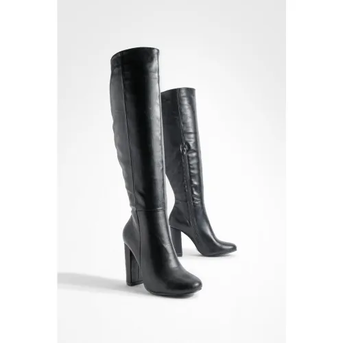 Bottines Montantes À Talon Carré - 38 - boohoo - Modalova