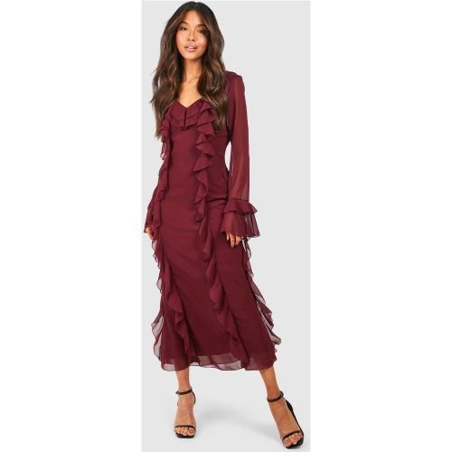 Robe Longue À Volants - 36 - boohoo - Modalova