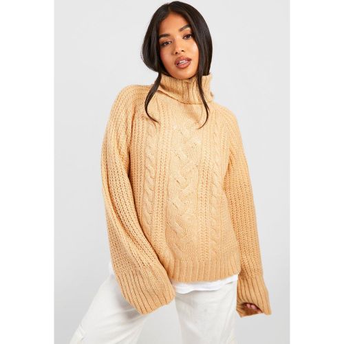 Petite" - Pull Torsadé À Col Roulé - S - boohoo - Modalova