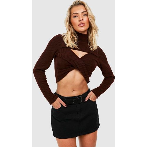 Top Torsadé En Maille - 40 - boohoo - Modalova