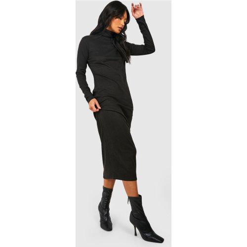 Robe Mi-Longue Côtelée À Col Roulé - S - boohoo - Modalova