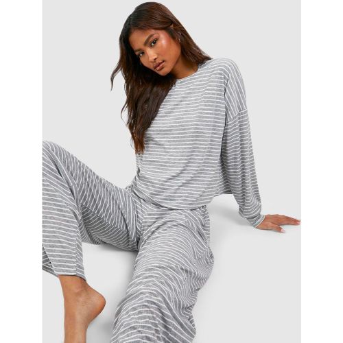 Tall" - Ensemble De Pyjama Rayé En Jersey - 34 - boohoo - Modalova