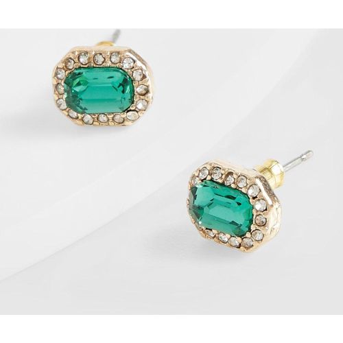 Boucles D'Oreilles À Pierre Fantaisie - Vert Émeraude - One Size, Vert Émeraude - boohoo - Modalova
