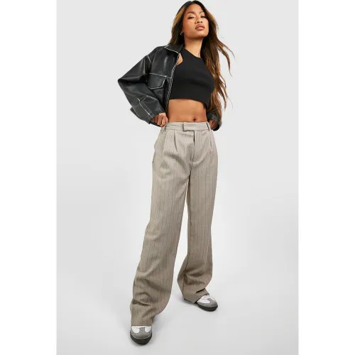 Pantalon De Costume Ample À Rayures Fines - 44 - boohoo - Modalova