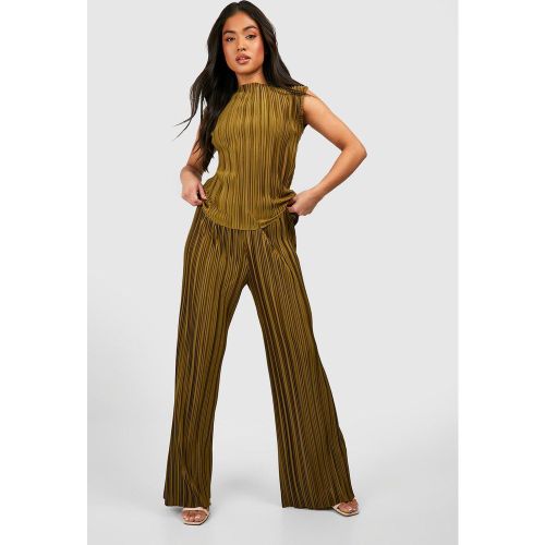 Petite" - Pantalon Satiné Et Plissé - 32 - boohoo - Modalova