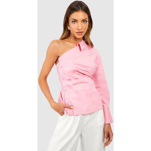 Chemise Asymétrique À Manches Longues - 38 - boohoo - Modalova