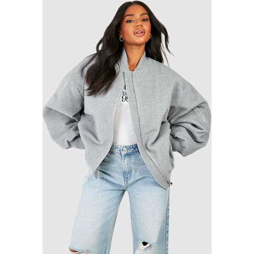 Bomber Oversize Effet Laine - 38 - boohoo - Modalova