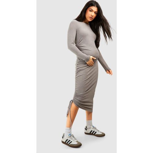 Maternité - Robe Longue De Grossesse Froncée - 40 - boohoo - Modalova