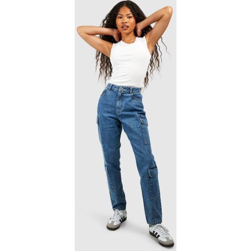 Petite" - Jean Cargo Slim Basique - 34 - boohoo - Modalova