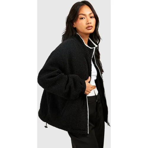 Veste En Synthétique À Bordures Contrastantes - 36 - boohoo - Modalova