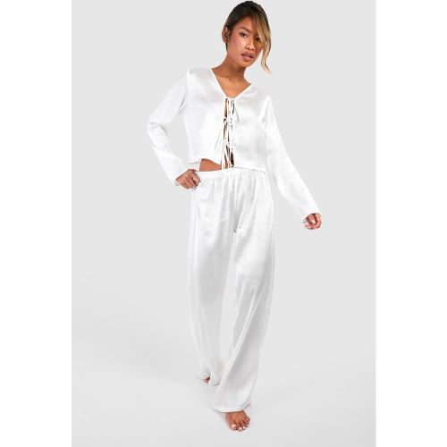 Ensemble De Pyjama Satiné Noué - 40 - boohoo - Modalova