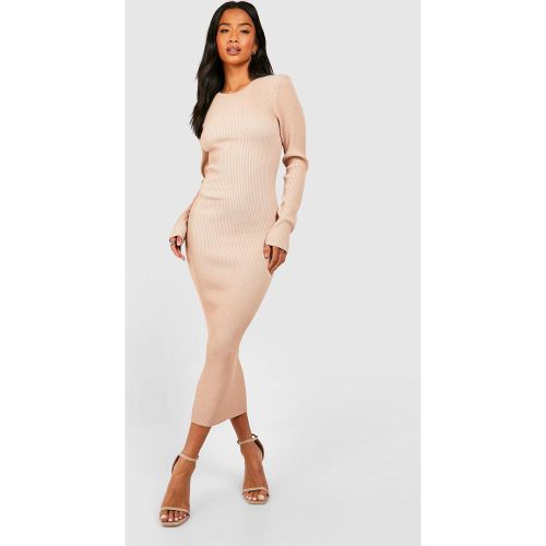 Petite" - Robe Longue Côtelée Bicolore - S - boohoo - Modalova