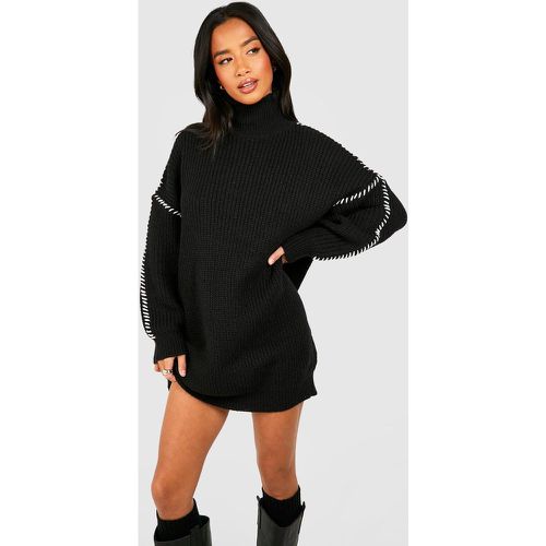 Petite" - Robe Pull À Coutures Contrastantes - L - boohoo - Modalova