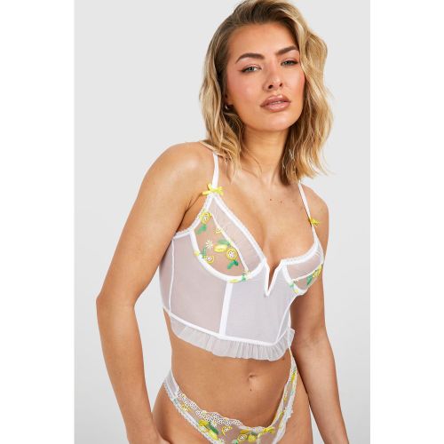 Corset À Broderie Citron - L - boohoo - Modalova