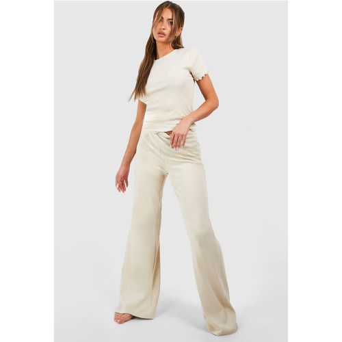 Pantalon Flare Côtelé - 38 - boohoo - Modalova