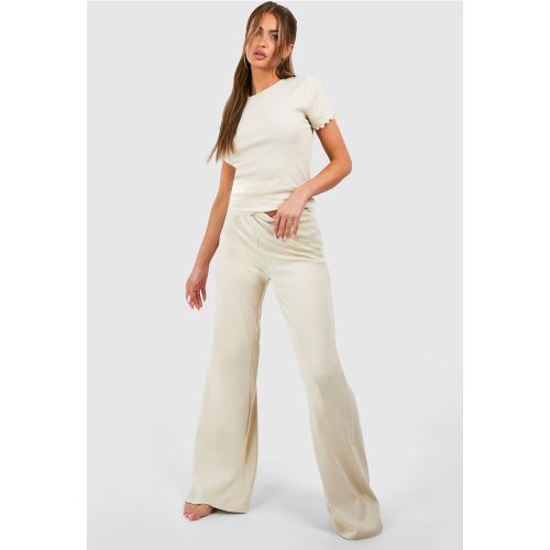 Pantalon Flare Côtelé - 34 - boohoo - Modalova